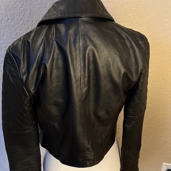 NWOT Cusp Black Leather Jacket Size XS! - Picture 5 of 9